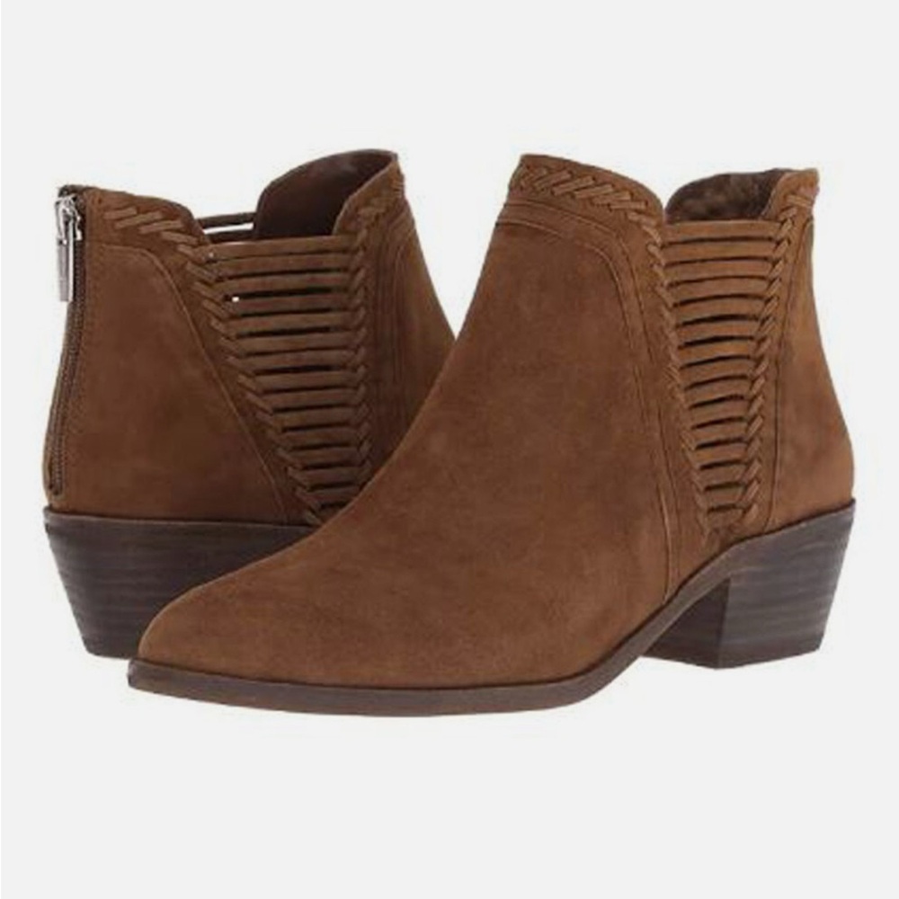 Vince Camuto Suede Booties Pippsy Pumpernickel Size 6, 7, 10 AUTHENTIC NEW